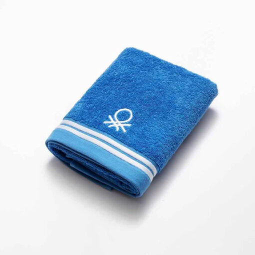 Benetton Rainbow Hand Towel 50x90cm 450GSM Striped Blue
